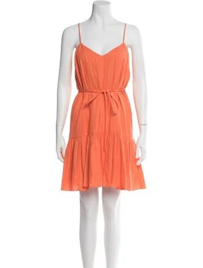 Pre-owned Cami Nyc V-neck Mini Dress In Orange