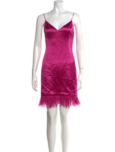 Pre-owned Cami Nyc V-neck Mini Dress In Pink