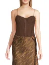 Cami Nyc Women's Arlette Lace Bodysuit In Java