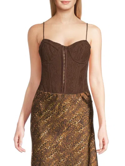 Cami Nyc Women's Arlette Lace Bodysuit In Java
