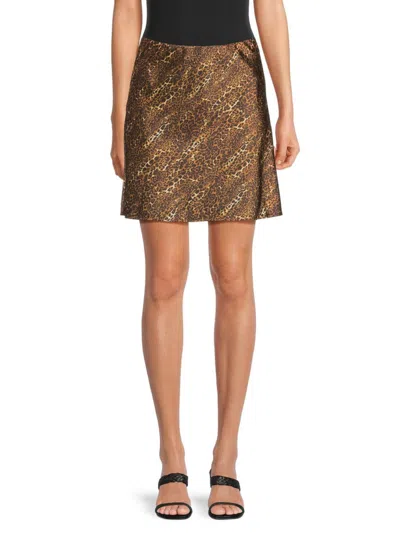 Cami Nyc Women's Aviva Silk Blend Mini Skirt In Brown