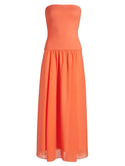 Cami Nyc Women's Bari Strapless Midi-dress In Orange