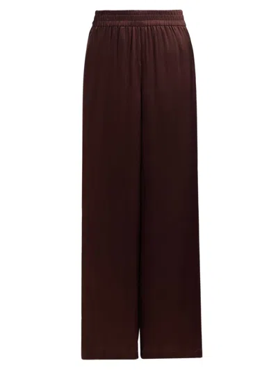 Cami Nyc Women's Bleecker Silk Wide-leg Pants In Brown