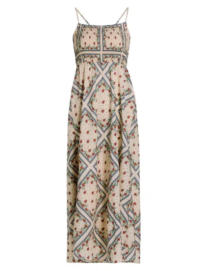 Cami Nyc Women's Cecily Floral Cotton-silk A-line Midi-dress In Multi