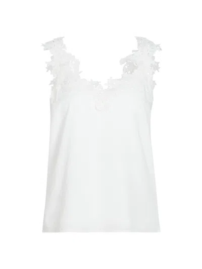 Cami Nyc Chels Cotton Crochet Peplum Cami In White