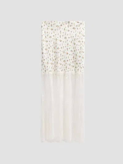 Cami Nyc Flo Bias Cut Skirt In Fleurette Ditsy In Metallic