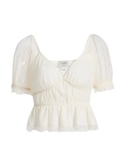 Cami Nyc Henrietta Lace Top In Neutral