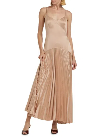 Cami Nyc Women's Jennelyn Pleated Slip Gown In Neutral