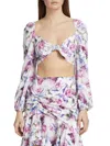 CAMI NYC WOMEN'S LEILANA FLORAL CROP TOP