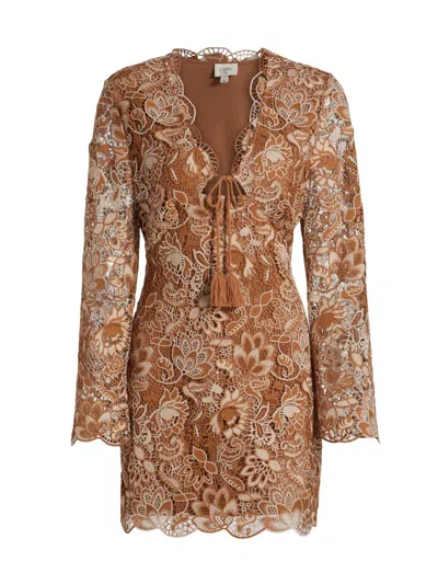 Cami Nyc Women's Madeira Crochet Minidress In Brown