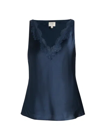 Cami Nyc Women's Marris Silk & Lace-trim Camisole In Blue