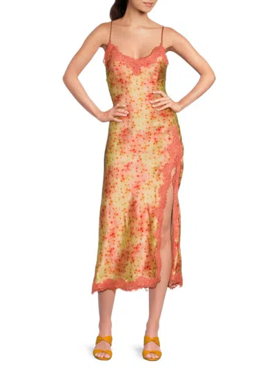 Cami Nyc Women's Peride Floral Silk Slip Midi-dress In Sunset Multi
