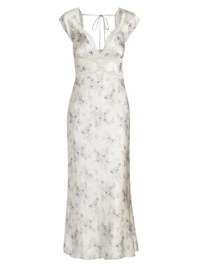 Cami Nyc Women's Roshani Floral Silk Maxi Dress In Blue