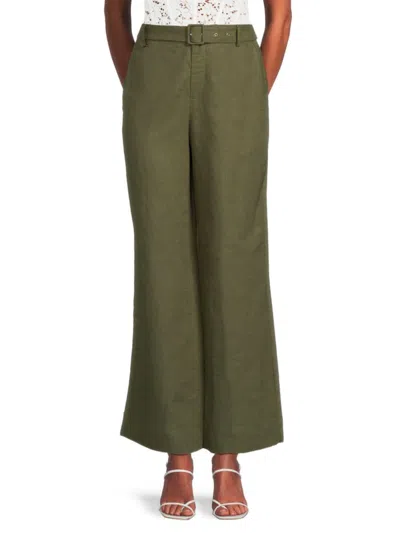 Cami Nyc Women's Sivan Line Blend Wide Leg Pants In Sencha Green