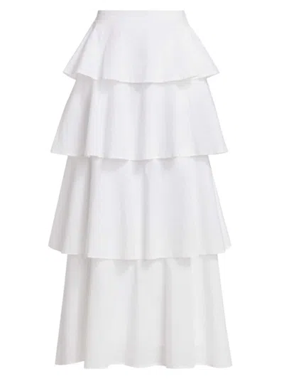 Cami Nyc Women's Terra Cotton Ruffled Maxi Skirt In White