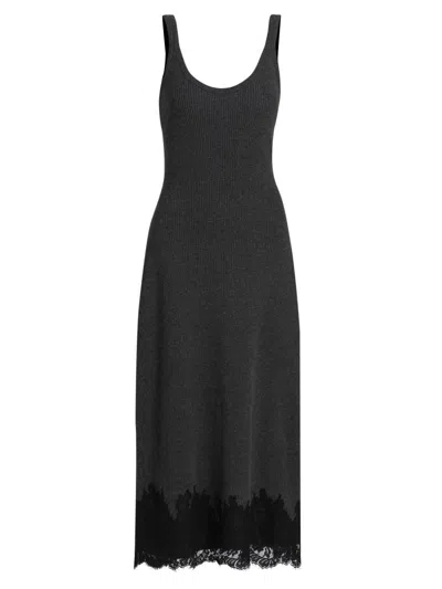 Cami Nyc Women's Una Rib-knit Merino Wool Midi-dress In Black