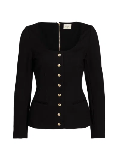 Cami Nyc Women's Yekaterina Scoopneck Blazer Top In Black