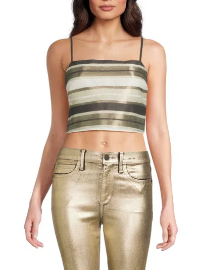 Cami Nyc Women's Zaira Striped Cropped Top In Dune Multi