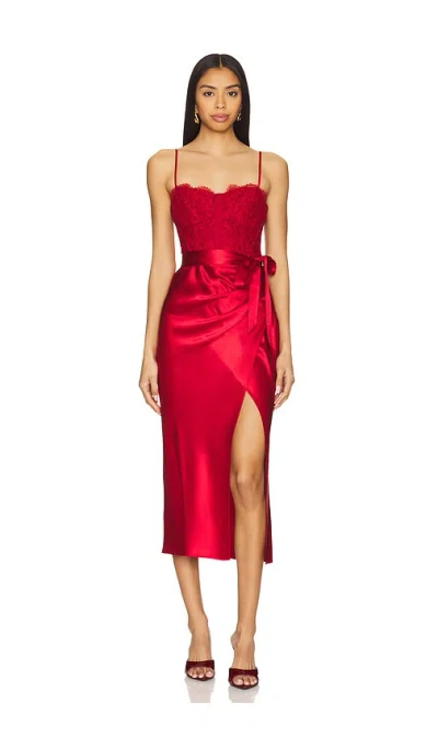 Cami Nyc X Revolve Tricia Dress In 深红色