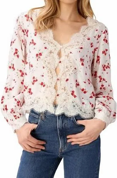 Cami Nyc Yuri Blouse In Candied Rose In Multi