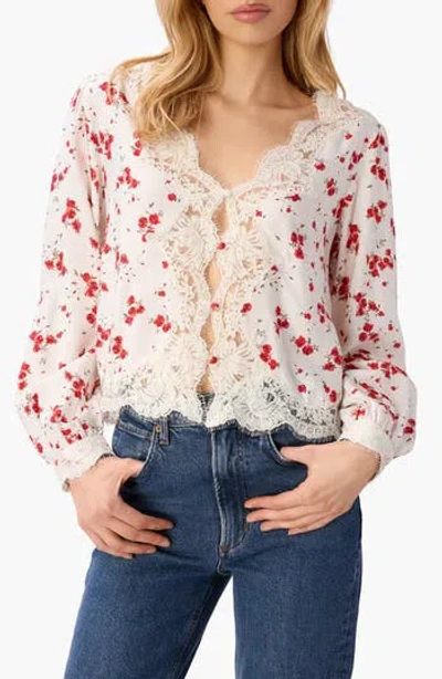 Cami Nyc Yuri Lace Shirt In Candied Rose