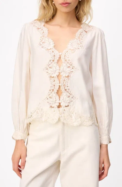 Cami Nyc Yuri Lace Shirt In Neutral