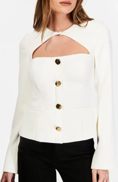 Cami Nyc Zaynab Cutout Crop Blazer In White