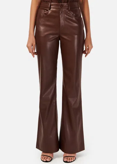 CAMI NYC ZENOBIA VEGAN LEATHER PANTS IN JAVA