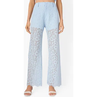 Cami Nyc Zinaida Floral Lace Pants In Blue