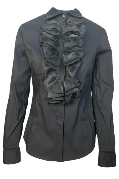 Camicetta Snob Shirts Black In Nero Neri E Grigi