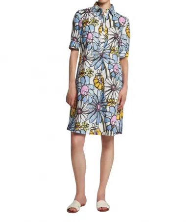 Camicettasnob Short Sleeve Chemisier Dress In Fantasy In Multi