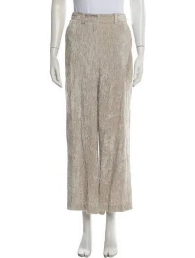 Pre-owned Camicettasnob Wide Leg Pants In Neutrals