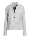 Camicettasnob Woman Blazer Light Grey Size 10 Polyester, Vinyon, Elastane In Gray