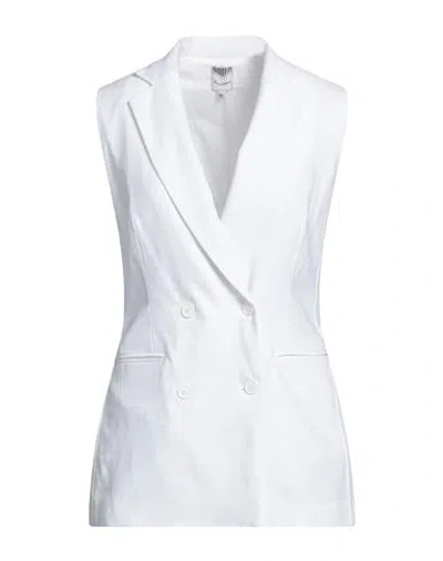 Camicettasnob Woman Blazer White Size 6 Linen, Viscose