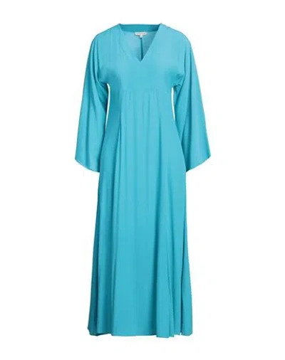Camicettasnob Woman Maxi Dress Azure Size 10 Viscose In Blue