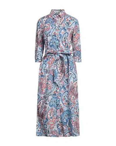 Camicettasnob Woman Maxi Dress Blue Size 4 Cotton