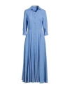 Camicettasnob Woman Maxi Dress Light Blue Size 10 Cotton In Blue