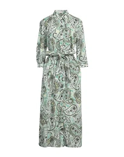 Camicettasnob Woman Maxi Dress Sage Green Size 12 Cotton