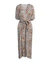 Camicettasnob Woman Maxi Dress Sand Size 10 Viscose In Beige