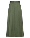 Camicettasnob Woman Maxi Skirt Military Green Size 6 Cotton