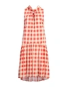 Camicettasnob Woman Midi Dress Apricot Size 8 Cotton In Orange