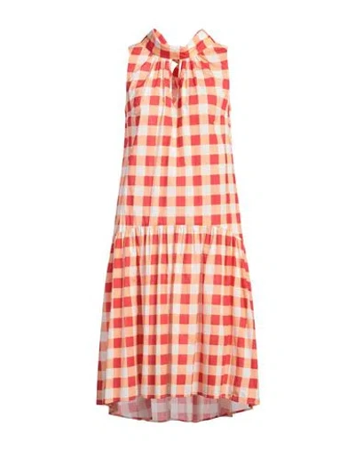 Camicettasnob Woman Midi Dress Apricot Size 8 Cotton In Orange