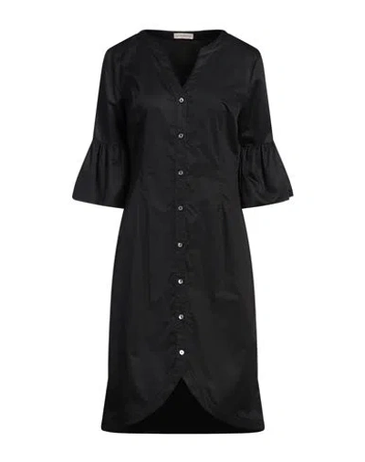Camicettasnob Woman Midi Dress Black Size 6 Cotton