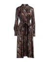 Camicettasnob Woman Midi Dress Black Size 6 Viscose, Elastane In Black