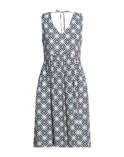 Camicettasnob Woman Midi Dress Navy Size 6 Viscose In Navy Blue