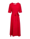 Camicettasnob Woman Midi Dress Brick Size 10 Polyester, Viscose, Elastane In Red