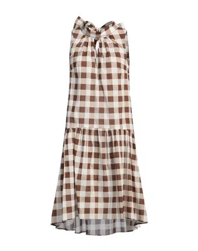 Camicettasnob Woman Midi Dress Brown Size 6 Cotton
