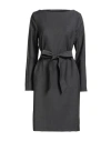 Camicettasnob Woman Midi Dress Charcoal Size 6 Wool, Polyester, Elastane In Black