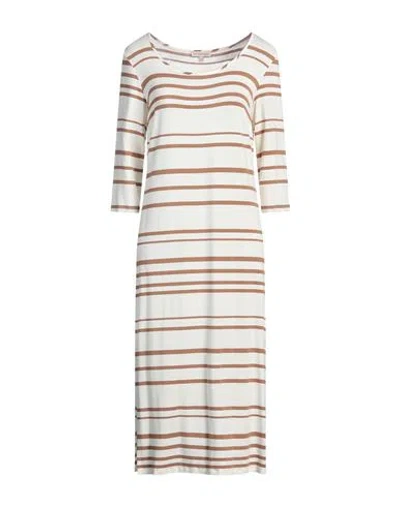 Camicettasnob Woman Midi Dress Cream Size 8 Viscose, Elastane In White