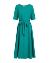 Camicettasnob Woman Midi Dress Emerald Green Size 6 Polyester, Viscose, Elastane